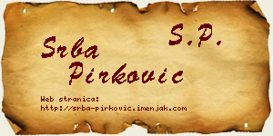 Srba Pirković vizit kartica